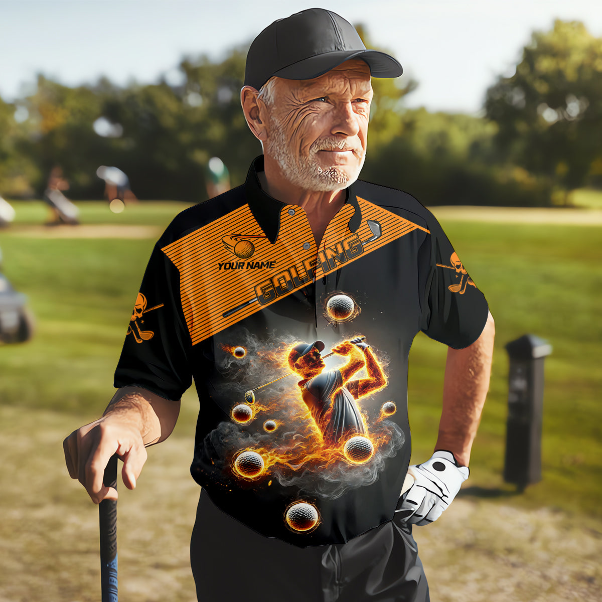 It Takes A Lot Of Balls To Golf The Way I Do Custom Men's Golf Polo Shirt, Dad Golf Gift