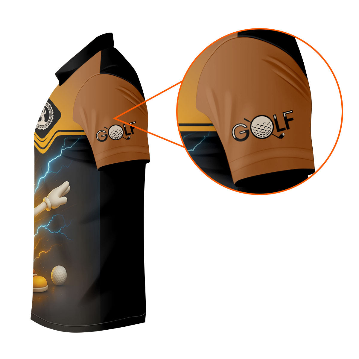 Funny Golf Ball Dabbing Shirt, Men's Funny Graphic Golf Polo Shirt, Gifts For Golfing Dad