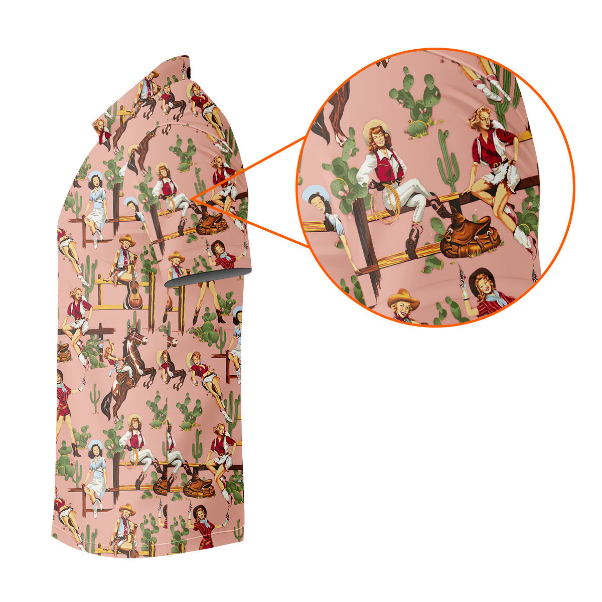 Desert Cowgirl Western Golf Shirt, Mens Golf Polo Shirts, Unique Gift For Golfer, Golfing Apparel