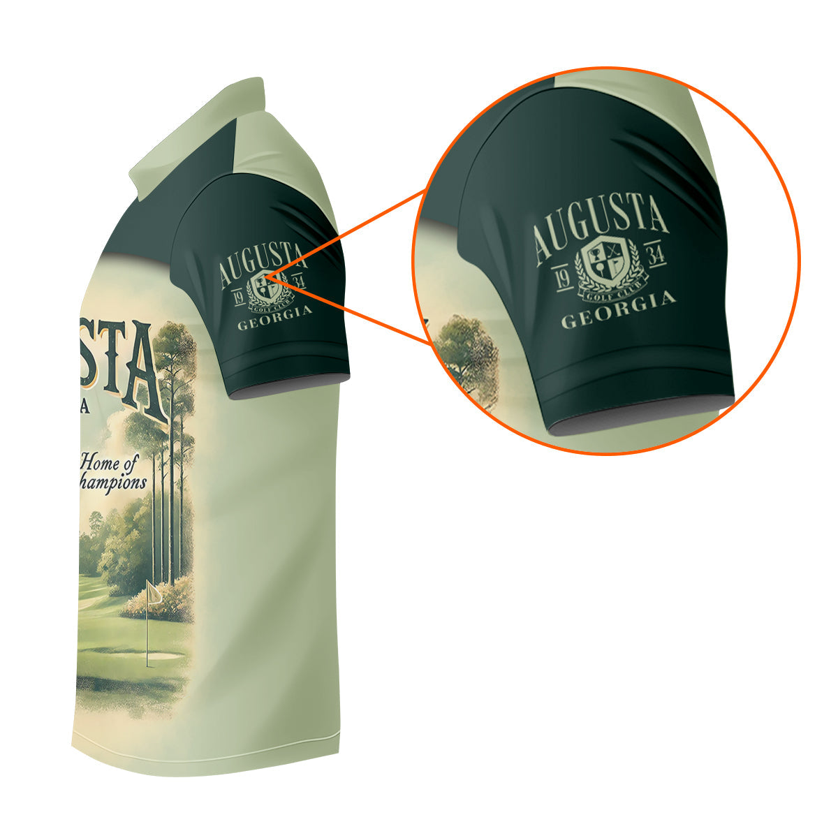 Custom Augusta Georgia Men's Golf Polo Shirt, Mens Golf Gift, Mens Golf Shirt