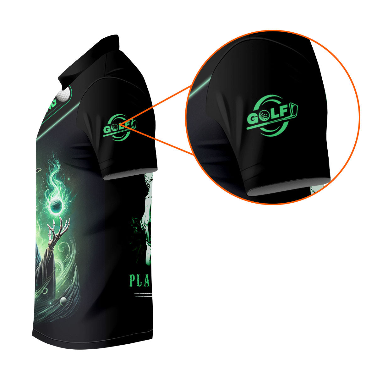 Hello Darkness Custom Men's Golf Polo Shirt, Funny Skull Golf Shirt, Dad Golf Gift