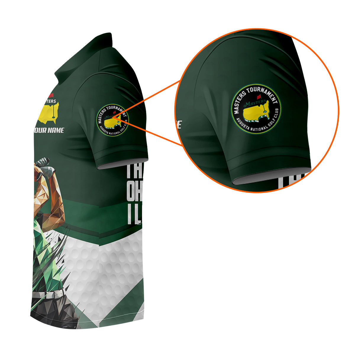 I Hate Golf Augusta Masters Tournament Custom Men's Golf Polo Shirt, Funny Gift For Golfer