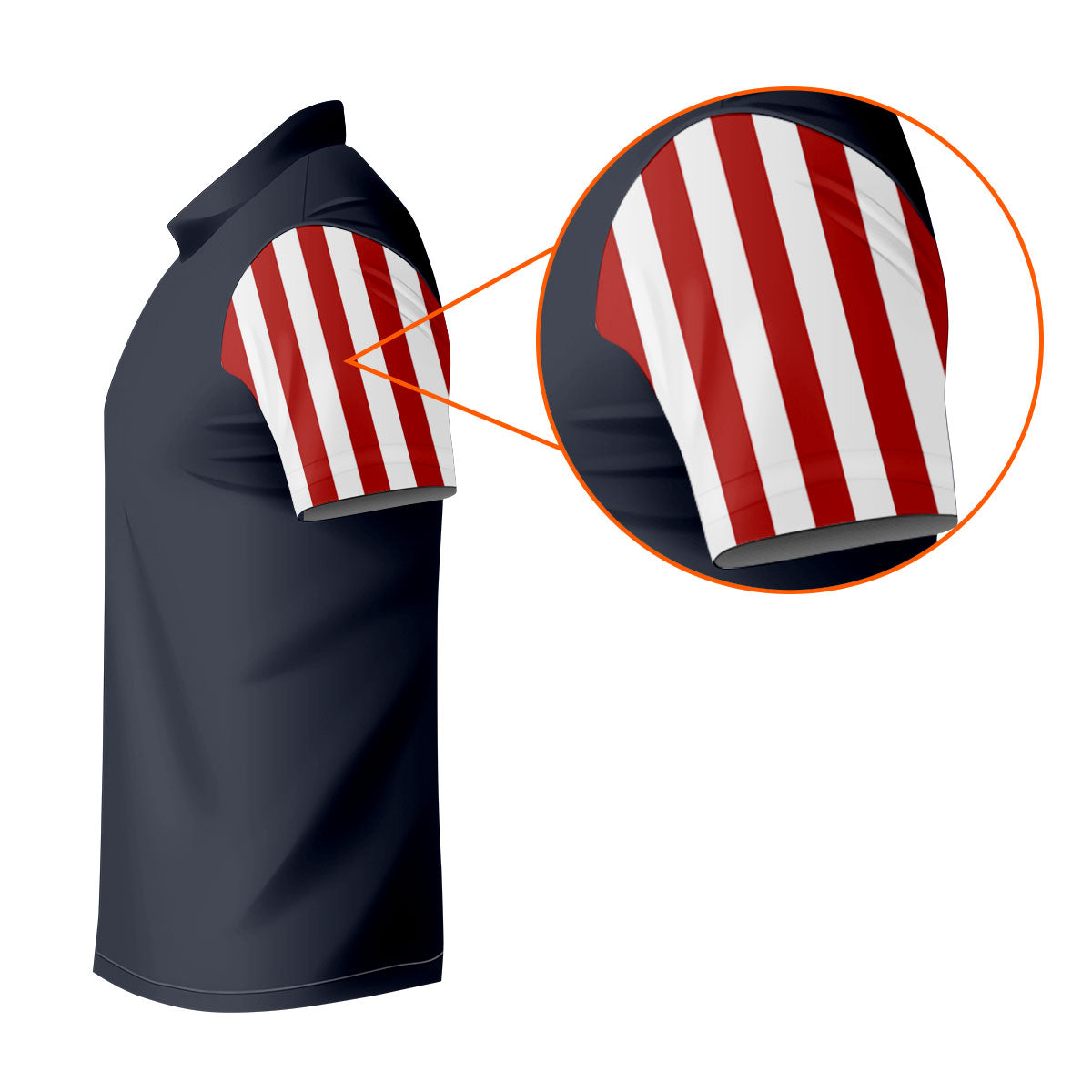 American Flag Golf Polo Shirt, Mens Golf Gift, Patriotic Golf Shirt