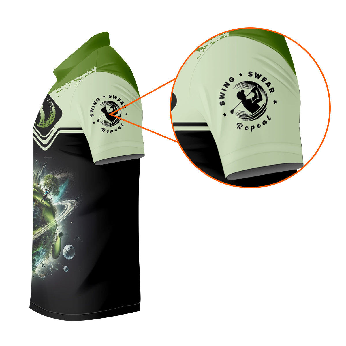 Fairway Golf Mens Golf Polo Shirt, Golfing Apparel, Mens Golf Gift, Funny Golf Shirt