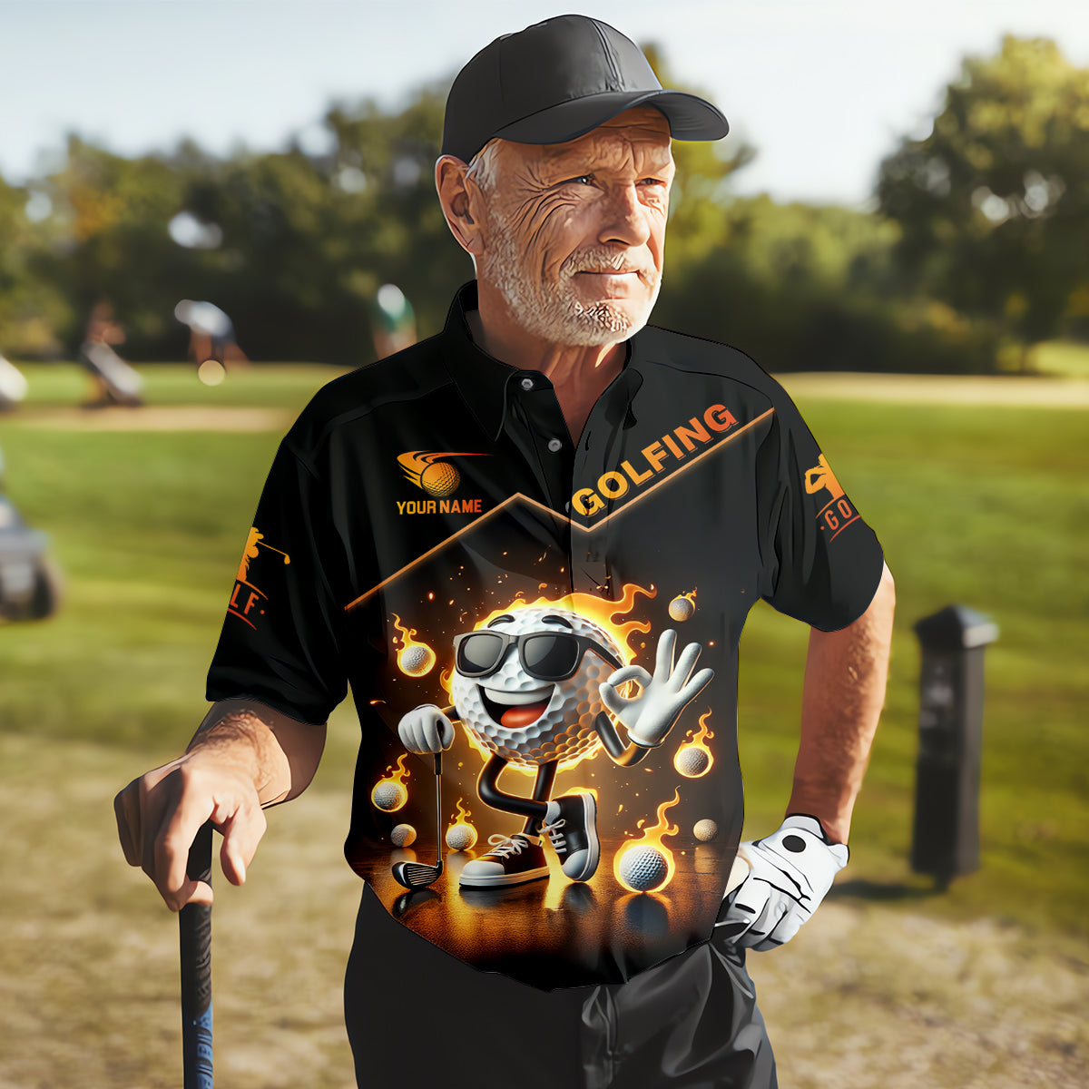 It Takes a Lot of Balls to Golf the Way I Do Custom Men's Golf Polo Shirt, Funny Golf Shirt, Dad Golf Gift