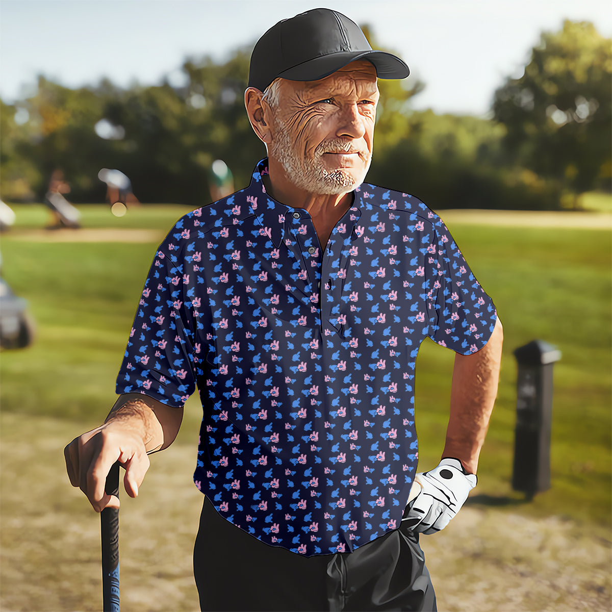 Funny Hands Golf Polo Shirt For Men, Fun Golf Shirt For Men, Christmas Golf Gift, Dad Golf Gift