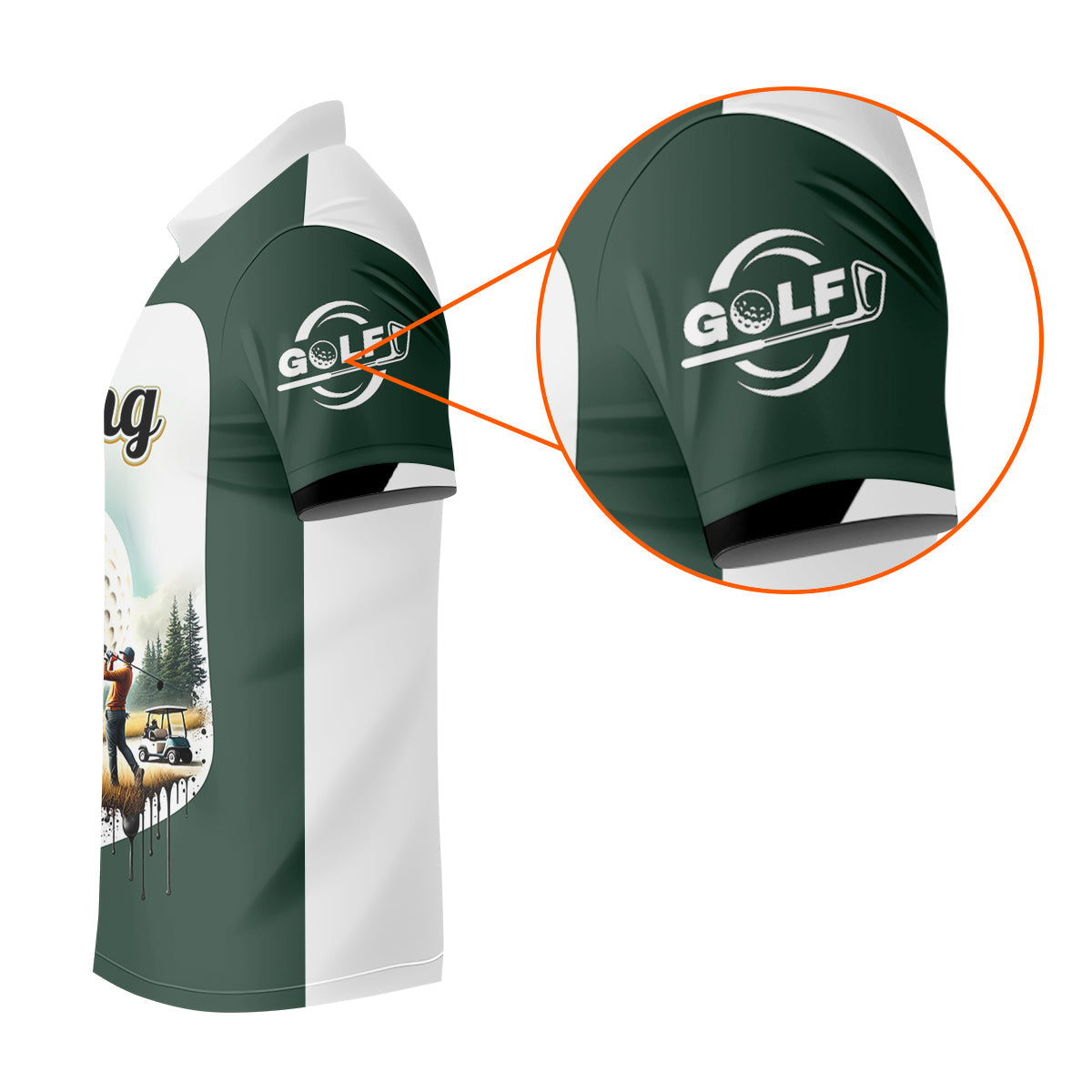 Golfing Swing Custom Golf Polo Shirt, Golfing Apparel, Mens Golf Gift, Funny Golf Shirt