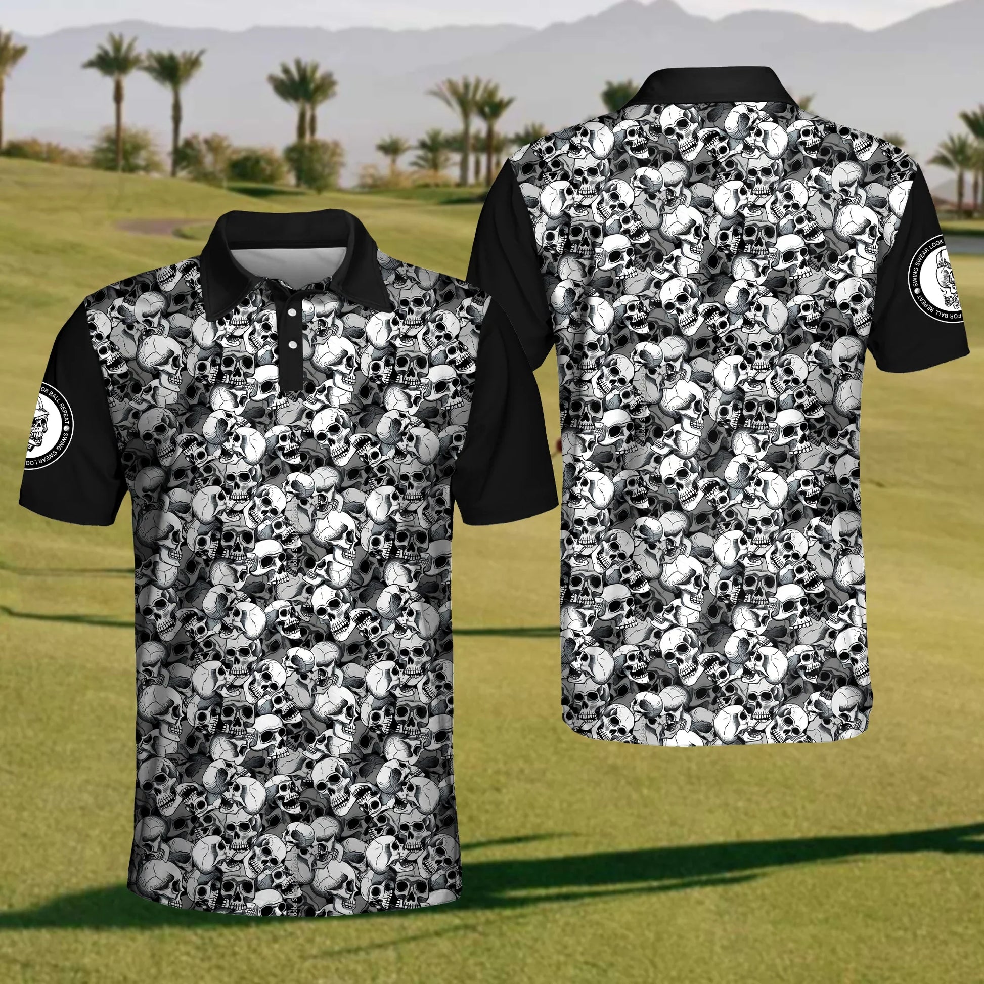 Phantom Shadows Golf Polo Shirt, Mens Golf Shirt, Gift For Golfer