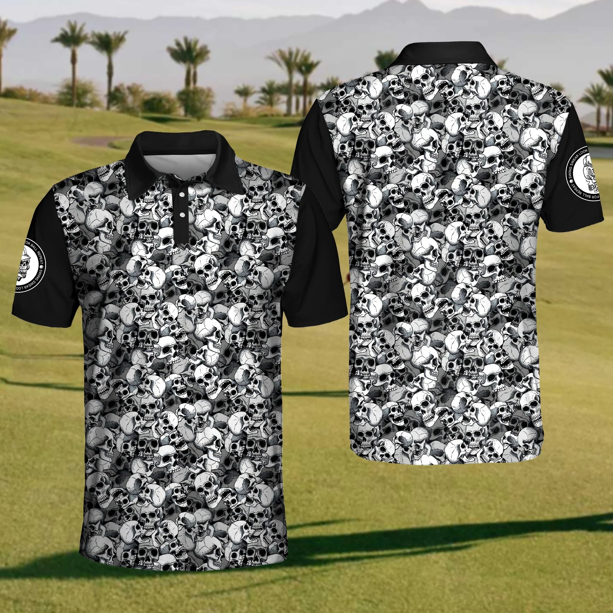 Phantom Shadows Golf Polo Shirt, Mens Golf Shirt, Gift For Golfer