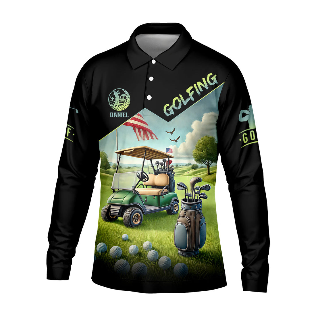The Older I Get Custom Men's Golf Polo Shirt, Funny Golf Shirt, Dad Golf Gift