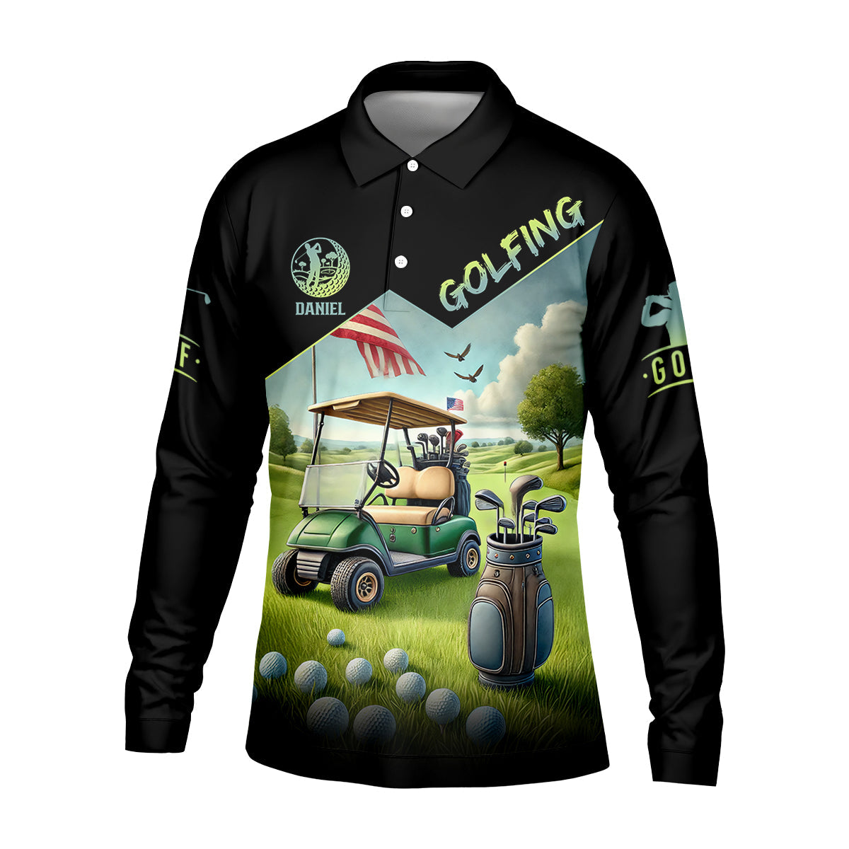 The Older I Get Custom Men's Golf Polo Shirt, Funny Golf Shirt, Dad Golf Gift