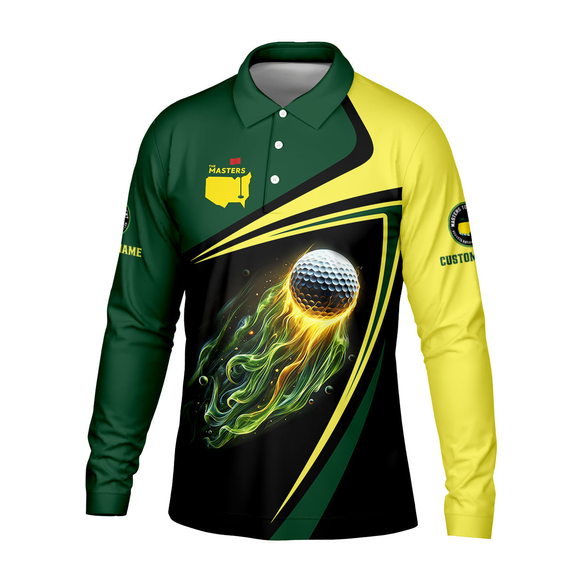 Custom Golf Ball Master Tournament Polo Shirt, Golfing Apparel, Mens Golf Gift, Funny Golf Polos