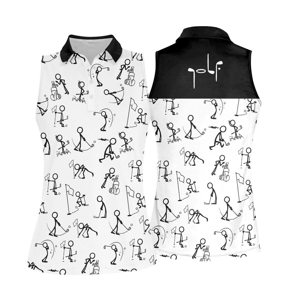 Personalized Funny Golf Shirts For Ladies, Black And White Golf Shirts, Golf Gifts For Ladies, Matching Golf Shirts