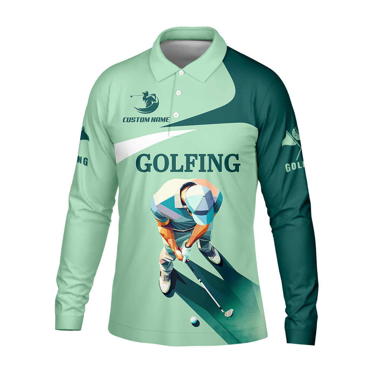 Can't Work Today Feelin Under Par Custom Men's Golf Polo Shirt, Funny Golf Shirt, Gift For Golfers