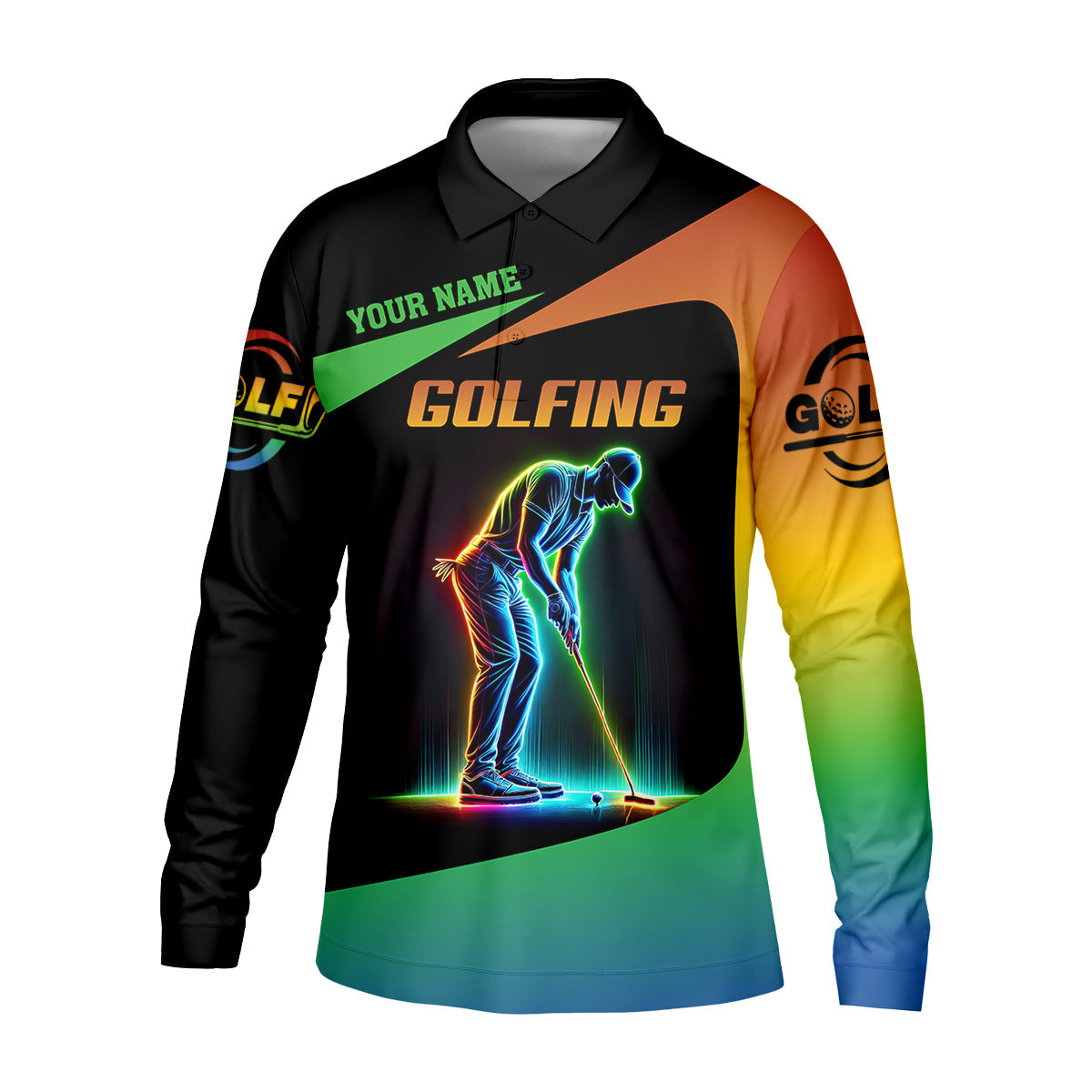 I Like Big Putts And I Can Not Lie Neon Golf Polo Shirt, Golfing Apparel, Mens Golf Gift, Funny Golf Polos