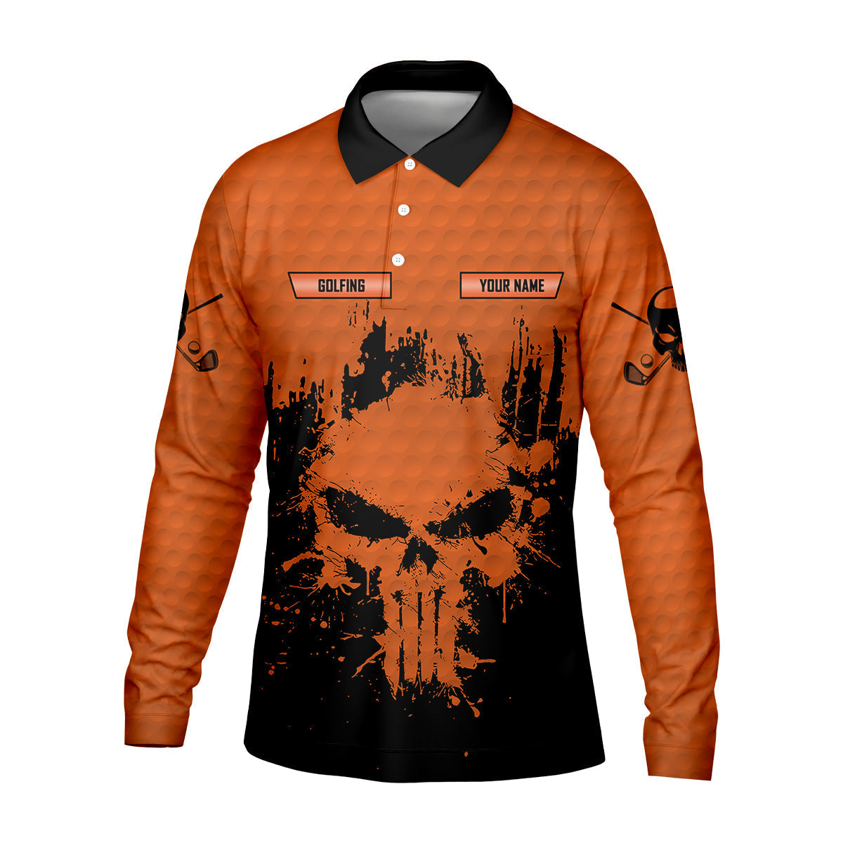 Golf Saved Me From Being A Porn Star Now I'm Just A Swinger Custom Skull Golf Polo Shirt, Dad Golf Gift