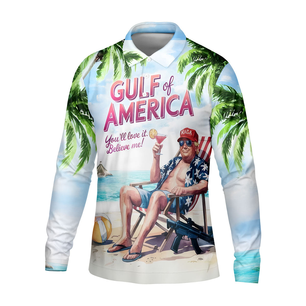 Gulf Of America Shirt, US Patriotic Pride Unisex Tropical Hawaiian Aloha Shirt, Summer Vacation