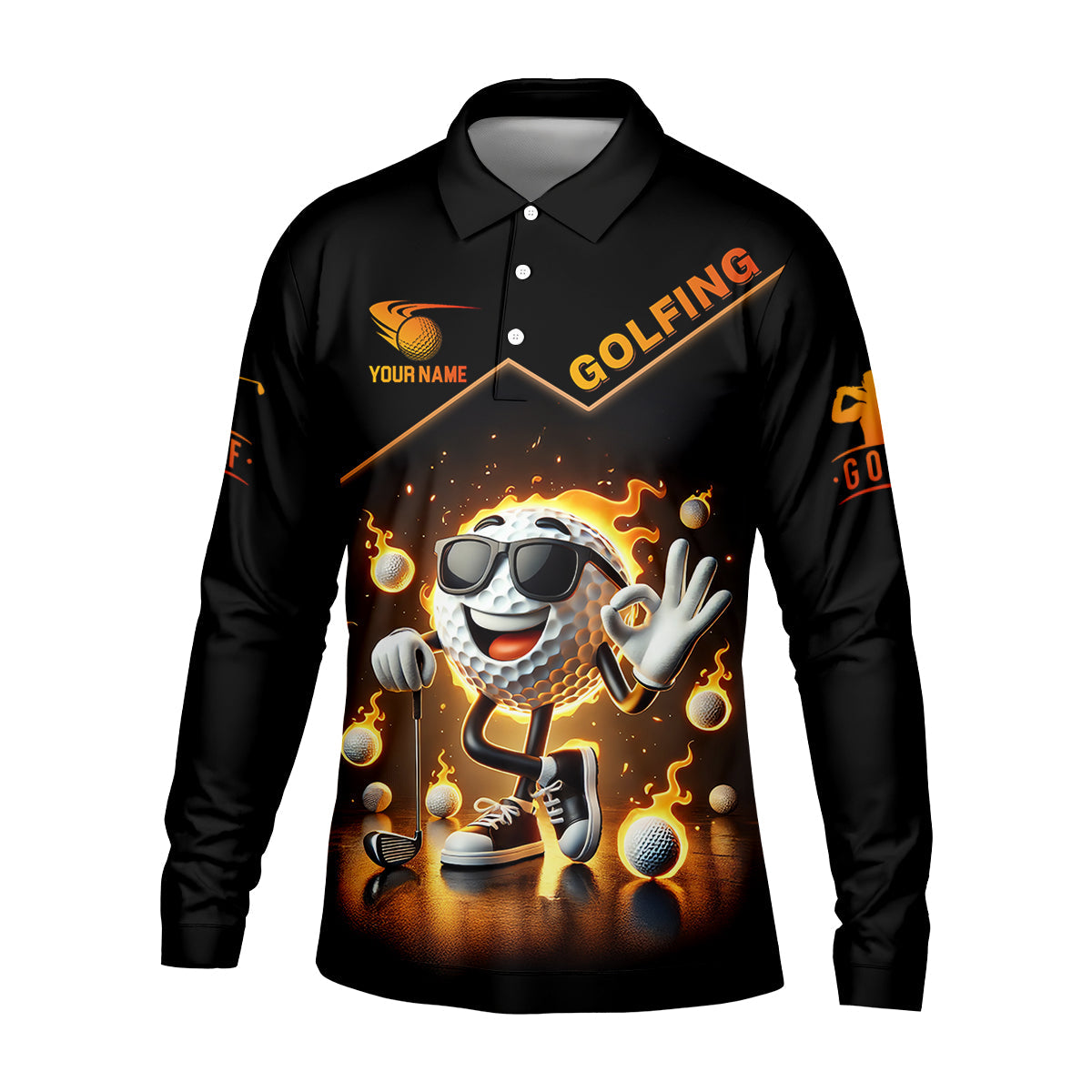 It Takes a Lot of Balls to Golf the Way I Do Custom Men's Golf Polo Shirt, Funny Golf Shirt, Dad Golf Gift