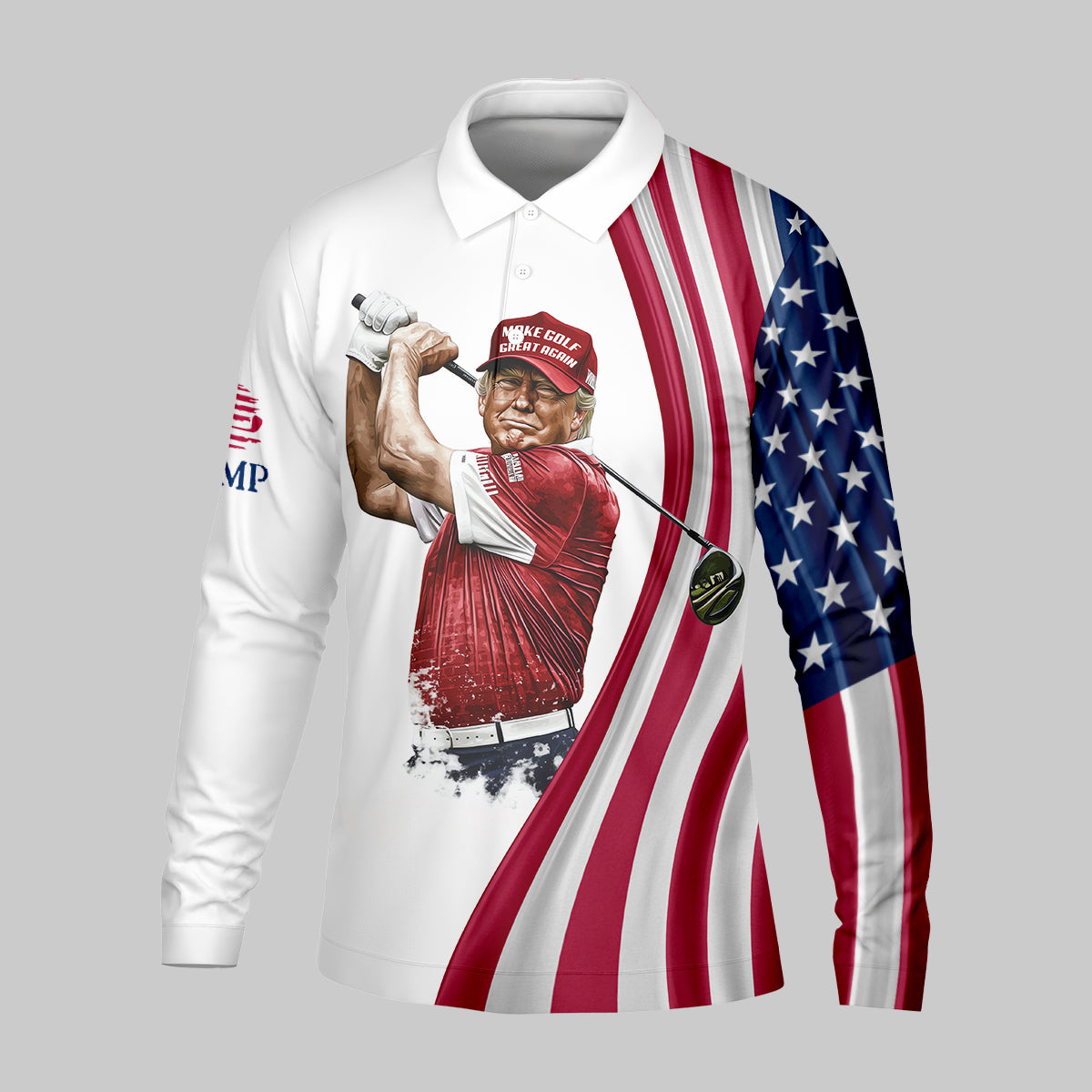 Make Golf Great Again Men's Golf Polo Shirt, Trump Funny Golf Shirt, Christmas Golf Gift