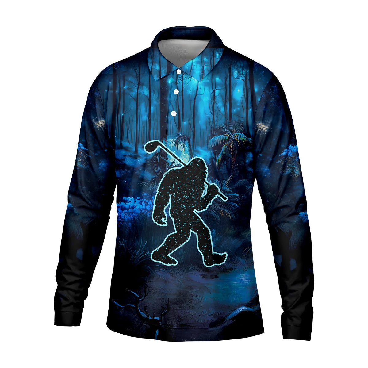 Not All Who Wander Are Lost Bigfoot Men's Golf Polo Shirt, Funny Golf Shirt, Dad Golf Gift