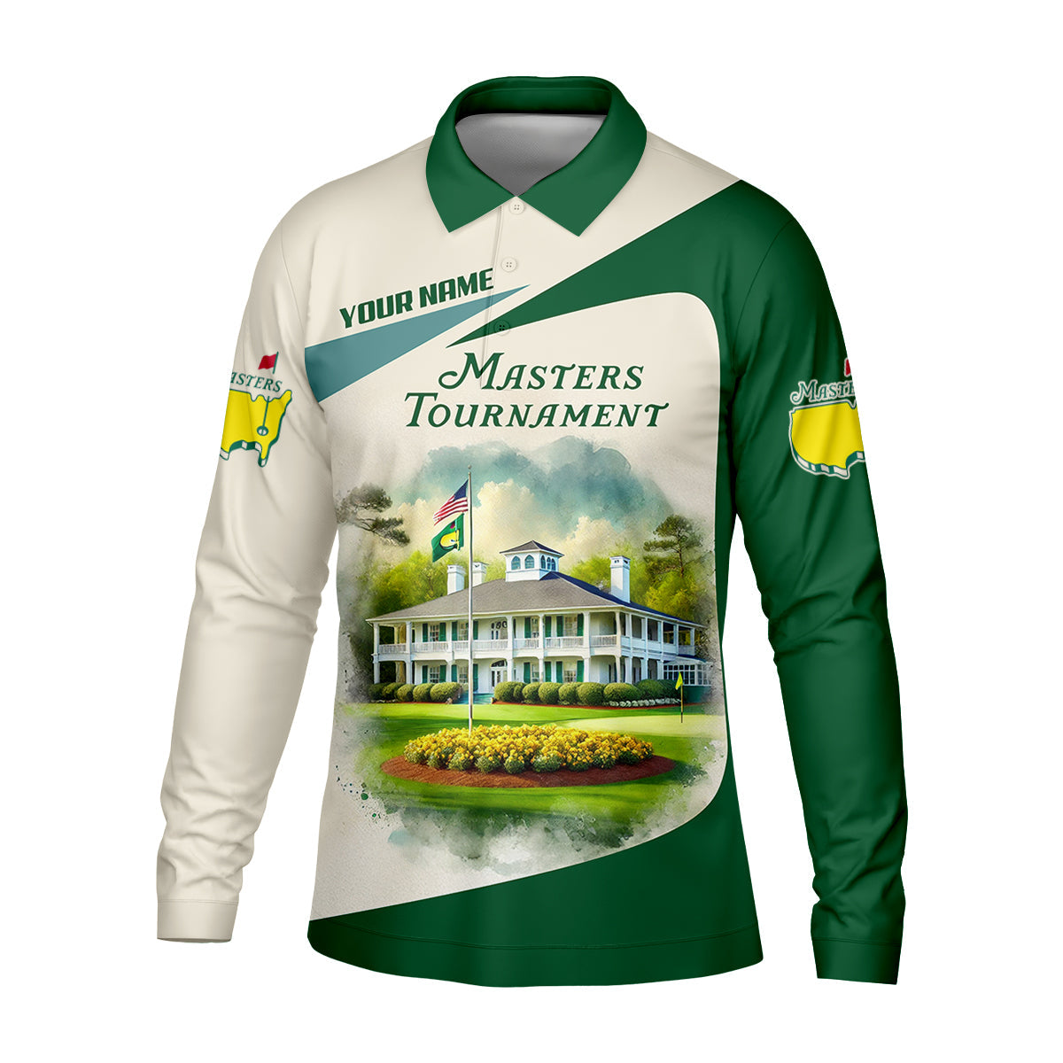 Masters Tournament Augusta Golf Course Customize Mens Golf Polo Shirt, Golfing Apparel, Funny Golf Shirt