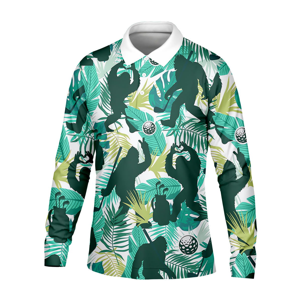 Bigfoot Sasquatch Golf Polo Shirt, Funny Golf Shirt, Men Golf Gifts