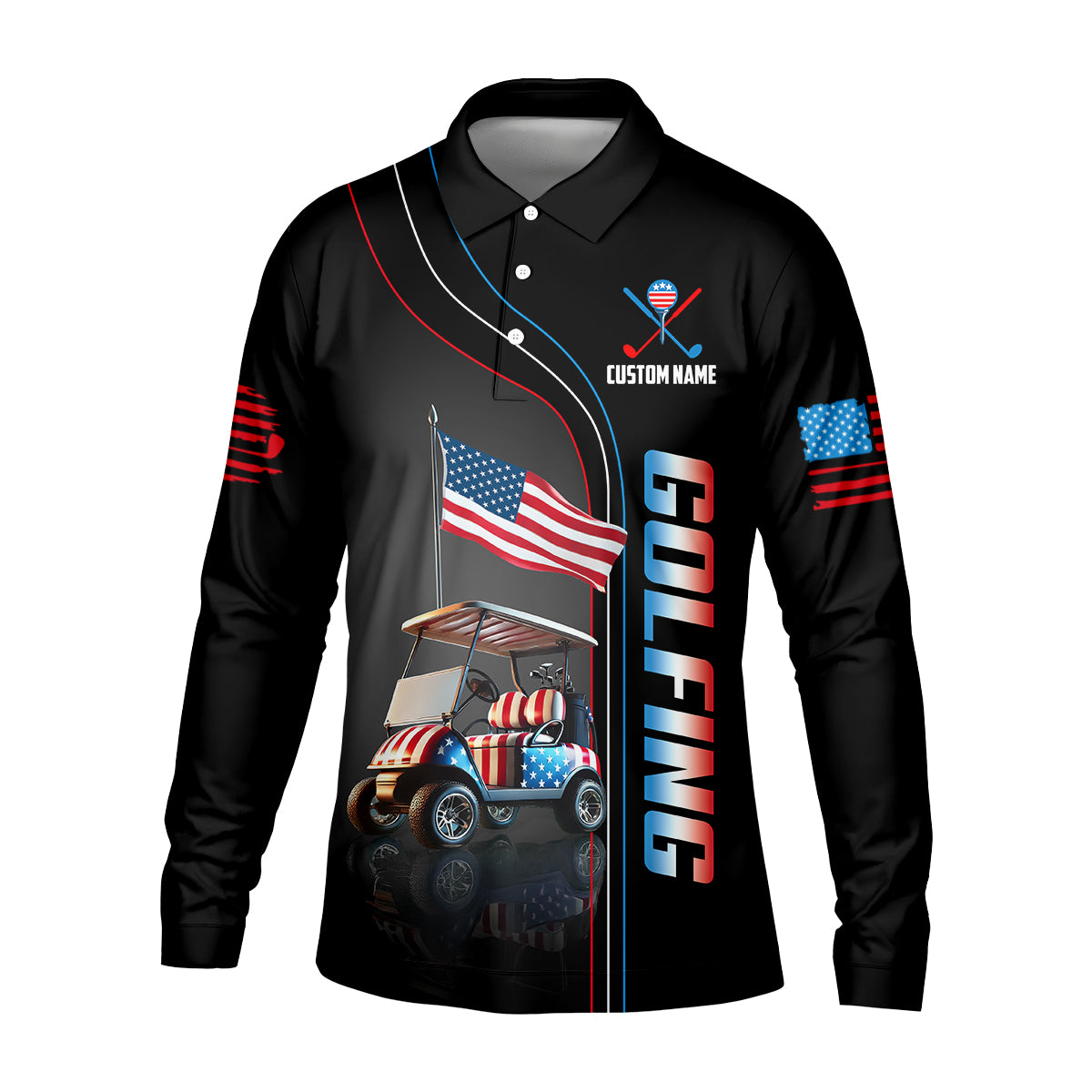 Never Underestimate An Old Man Custom Men's Golf Polo Shirt, Funny Golf Shirt, Dad Golf Gift