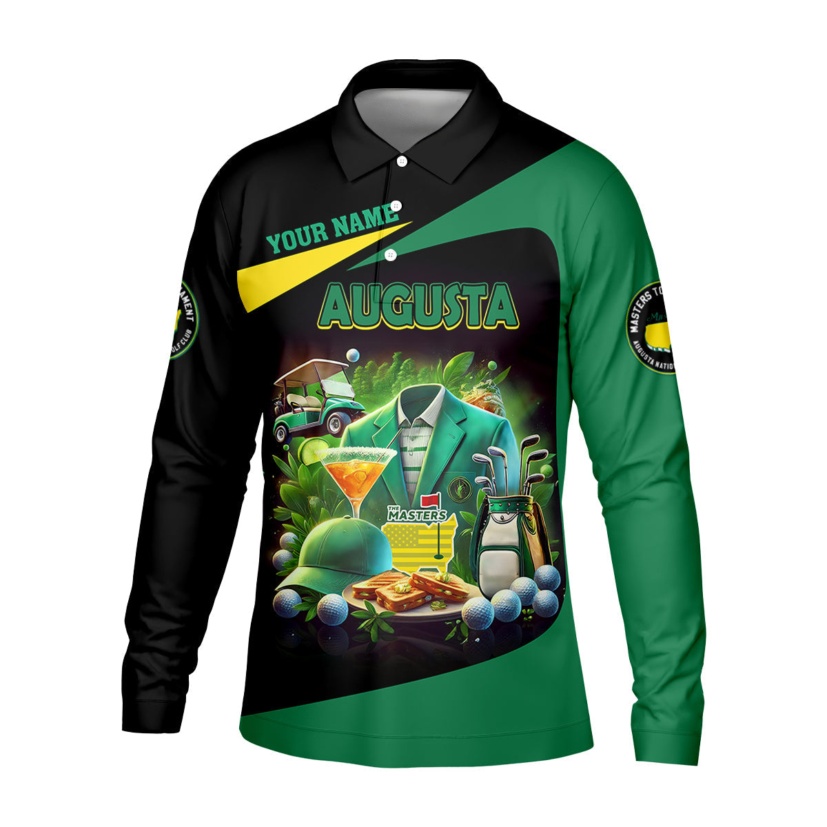 Custom Augusta Golf Master Men's Golf Polo Shirt, Mens Golf Gift, Mens Golf Shirt