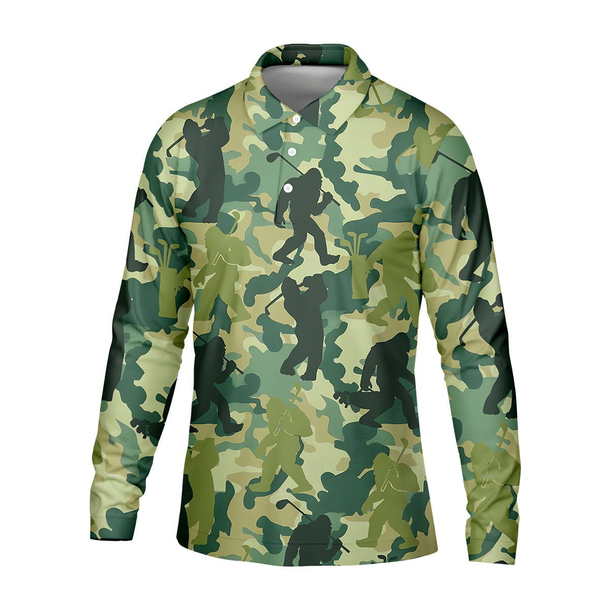 Bigfoot Sasquatch Men's Golf Polo Shirt, Funny Golf Shirt, Gift For Golfers