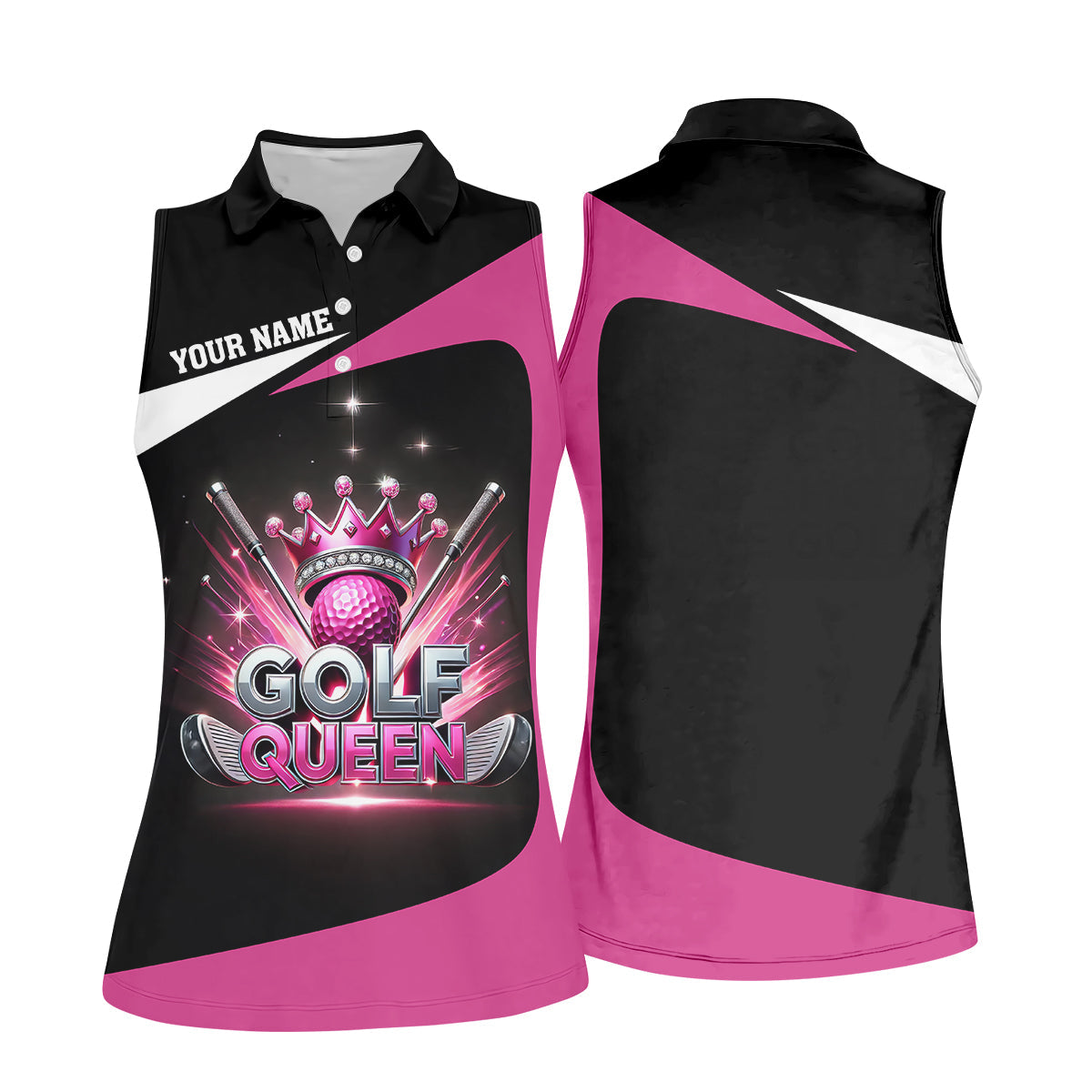 Golf Queen Custom Funny Womens Golf Polo Shirt, Ladies Golf Shirt, Mothers Day Gifts