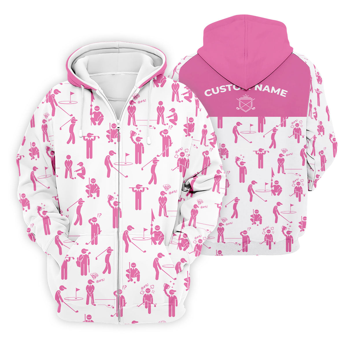 Personalized Men Patterned Golf Shirts, Golf Presents For Him, Men Golf Polo, His And Hers Golf Shirts