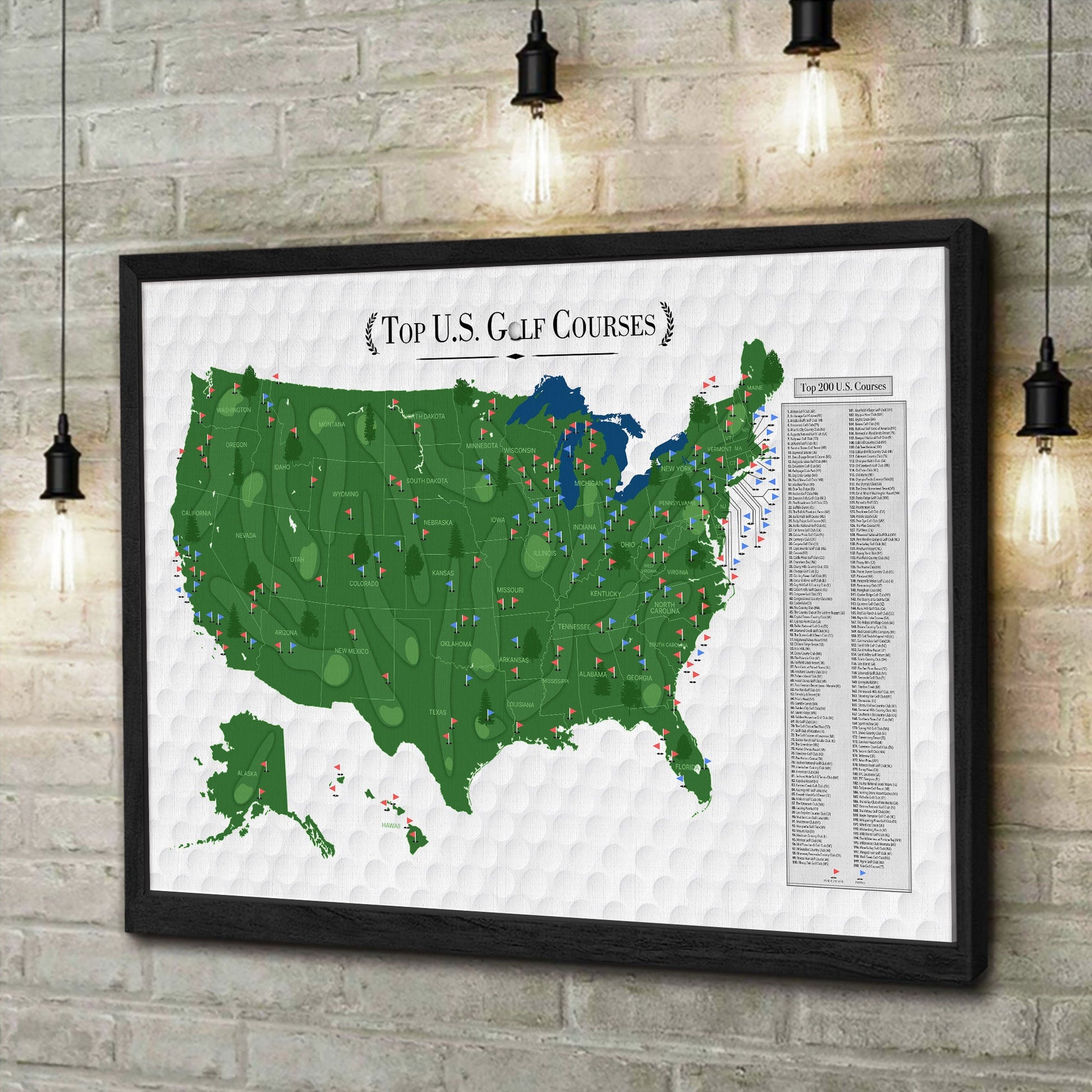 Top Golf Courses In The USA Golf, Canvas Wall Art, Golf Gifts For Men, Gift For Golfers