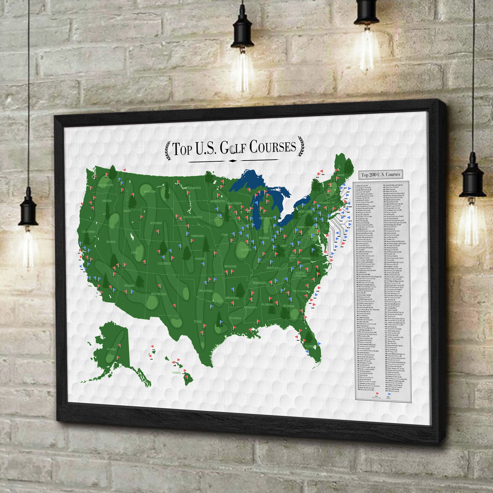 Top Golf Courses In The USA Golf, Canvas Wall Art, Golf Gifts For Men, Gift For Golfers