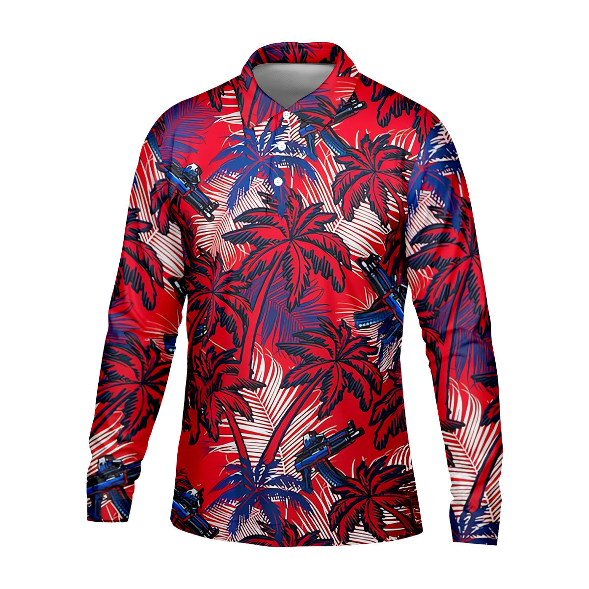 Tropical Sunset Mens Golf Polo Shirt, Mens Goft Shirt, Christmas Golf Gift