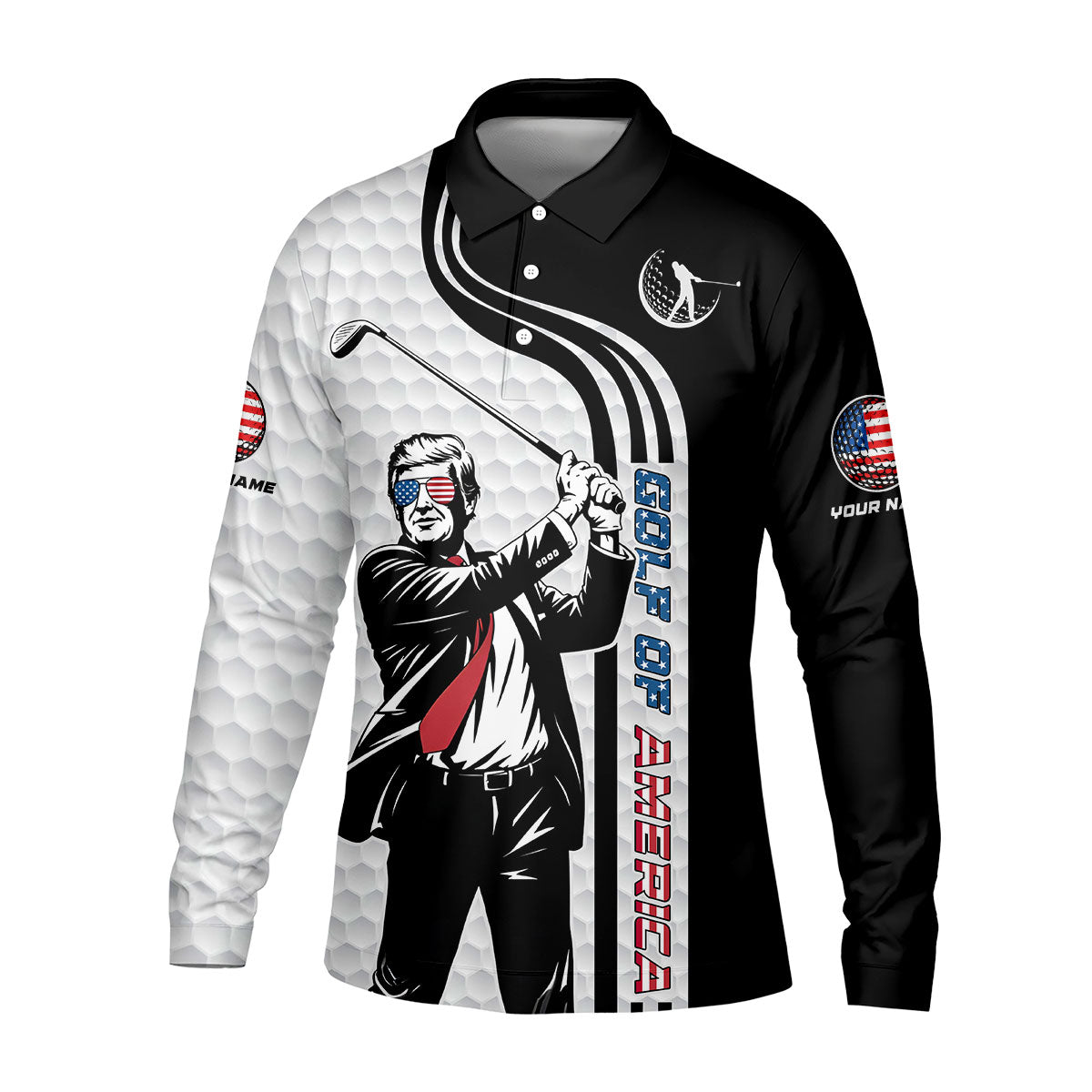 Golf Of America Mens Patriotic Golf Shirts, Mens Golf Gift, Mens Golf Polo Shirts, Golf Shirts For Men