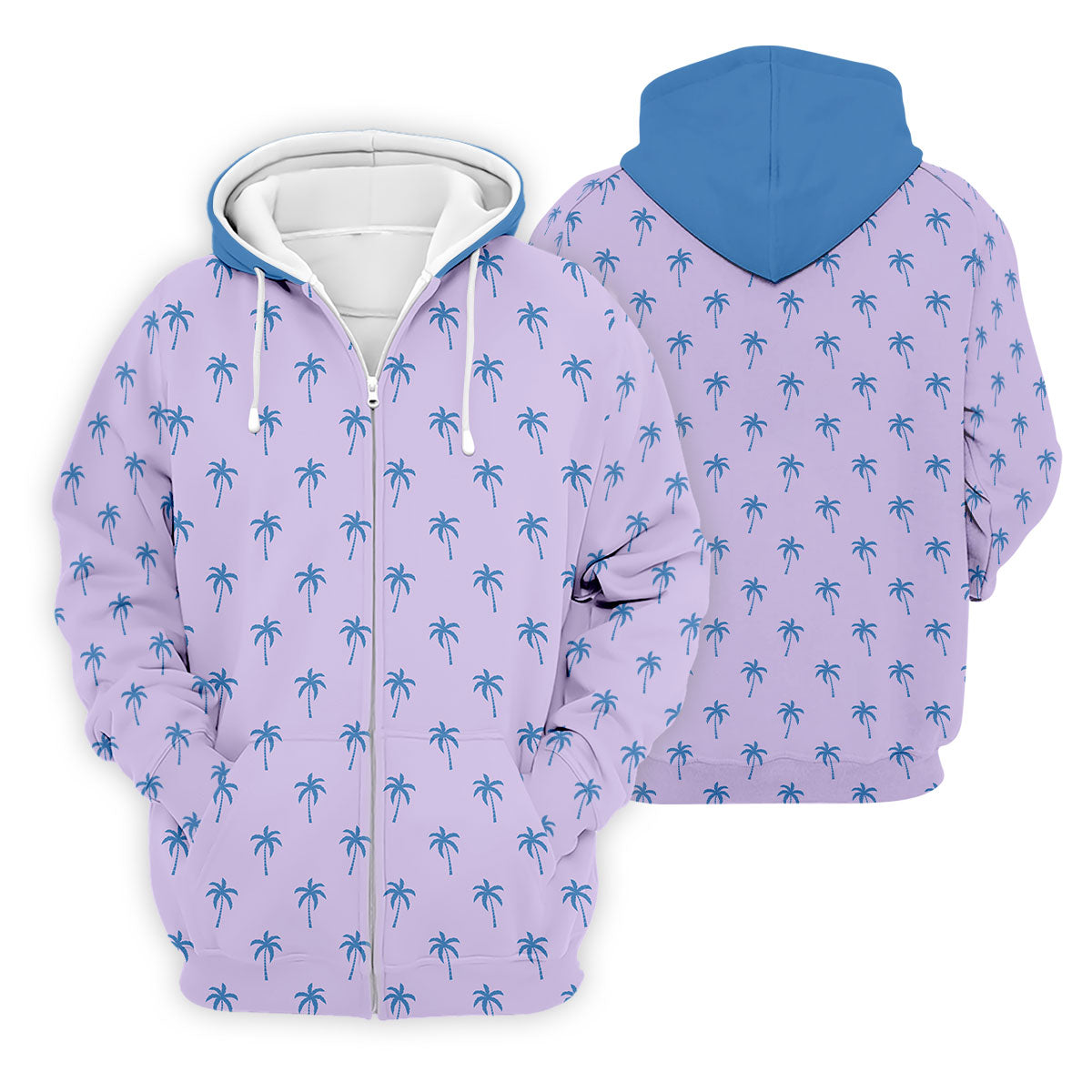 Palm Tree Pattern Hawaiian Polo Golf Shirts, Mens Hawaiian Golf Shirts, Matching Golf Shirts For Couple