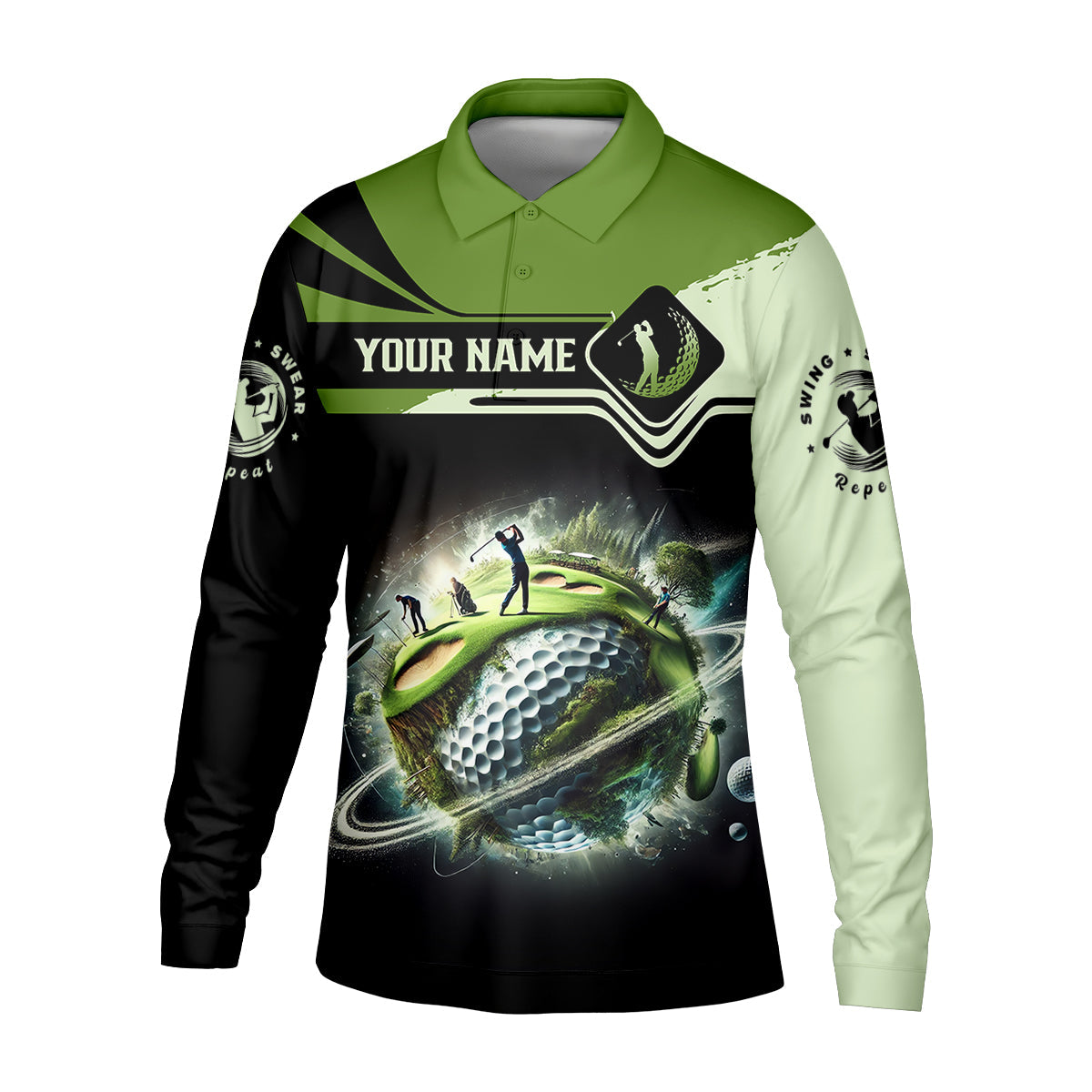 Fairway Golf Mens Golf Polo Shirt, Golfing Apparel, Mens Golf Gift, Funny Golf Shirt