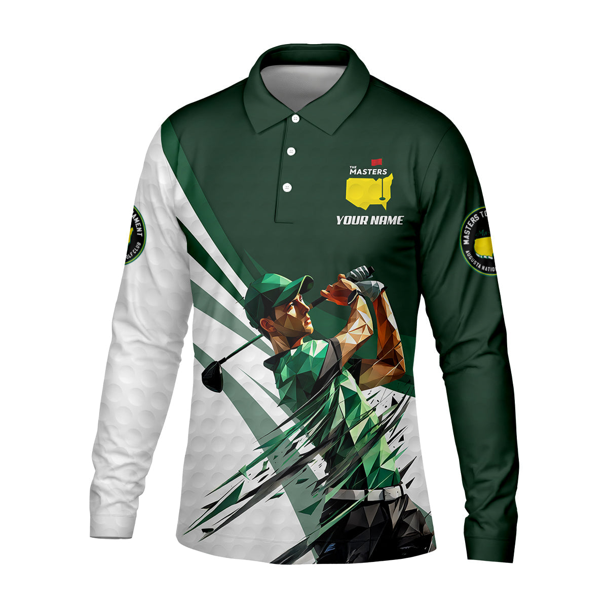 I Hate Golf Augusta Masters Tournament Custom Men's Golf Polo Shirt, Funny Gift For Golfer