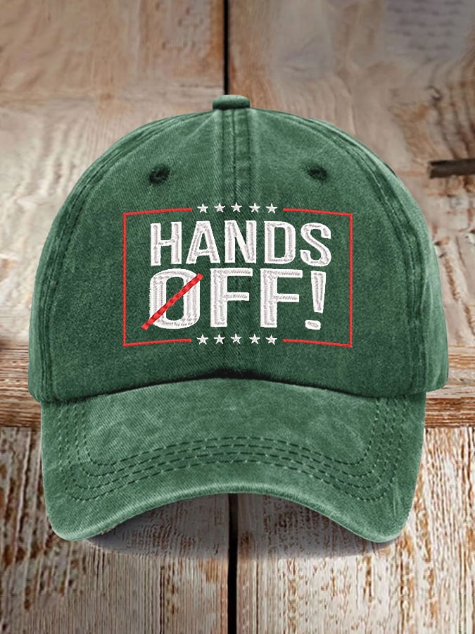 Unisex Hands Off Embroidered Baseball Cap, Funny Gift For Dad
