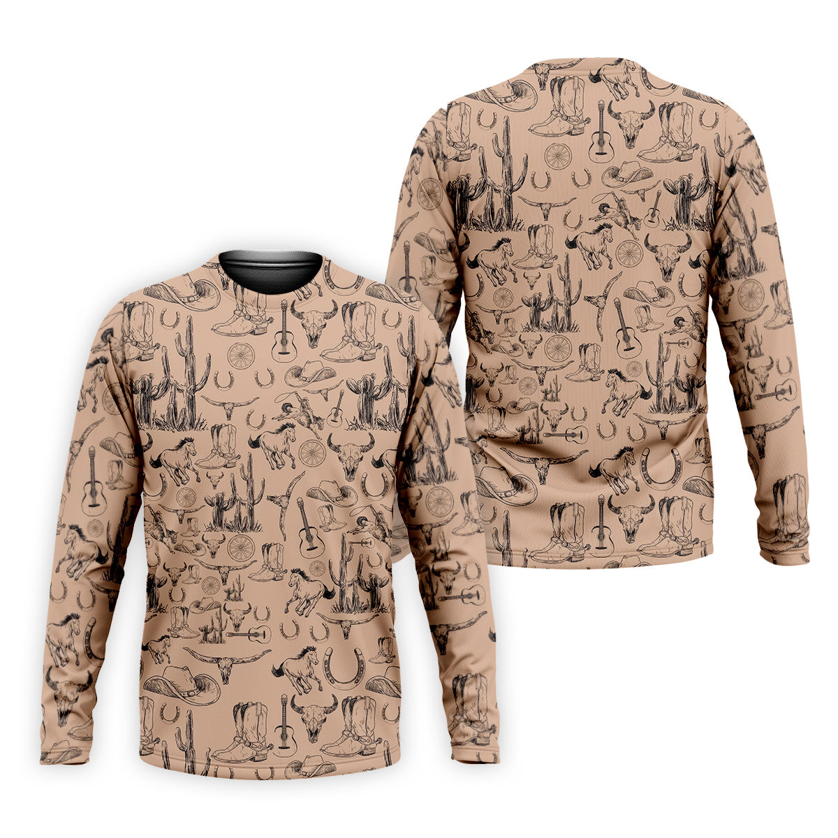 Brown Toile Western Golf Shirt, Mens Golf Polo Shirts, Golf Accessories For Men, Polo For Men