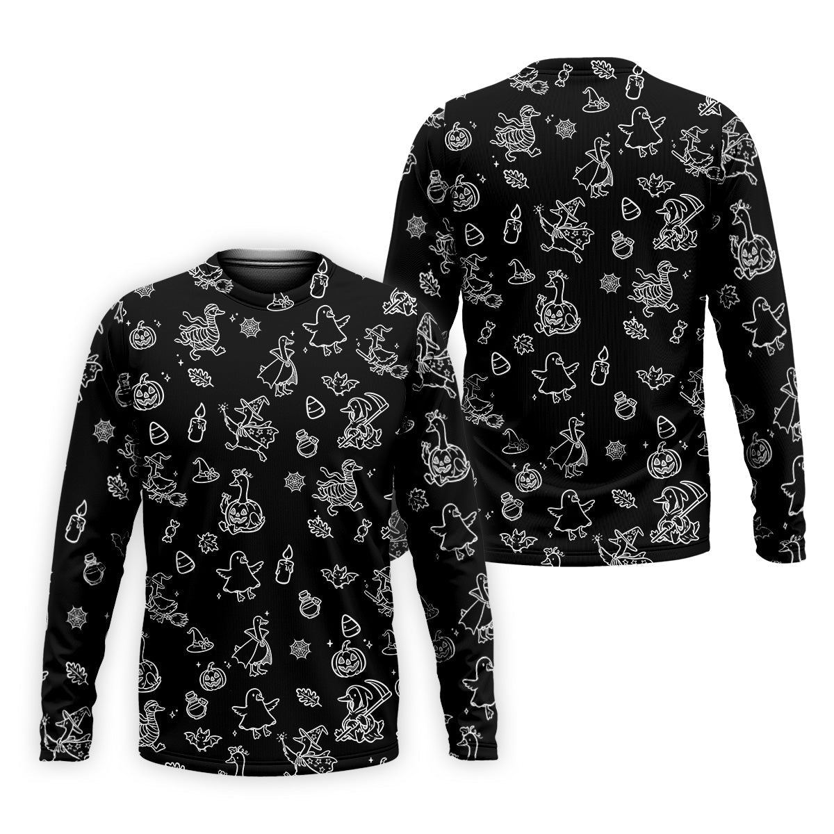 Goose Halloween, Doodle Pattern, Black Golf Polo, Mens Funny Golf Shirts, Long Sleeve Golf Shirts, Men Golf Polo