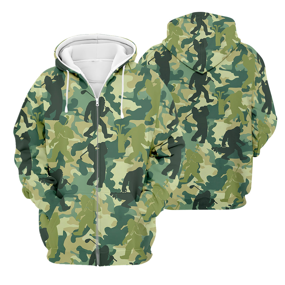 Bigfoot Sasquatch Men's Golf Polo Shirt, Funny Golf Shirt, Gift For Golfers