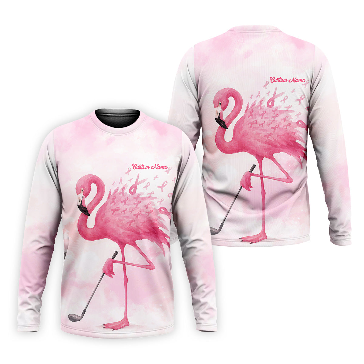 In October We Wear Pink Golf Shirt, Breast Cancer Awareness Shirts, Men Golf Polo Shirt, Golf Gift For Men