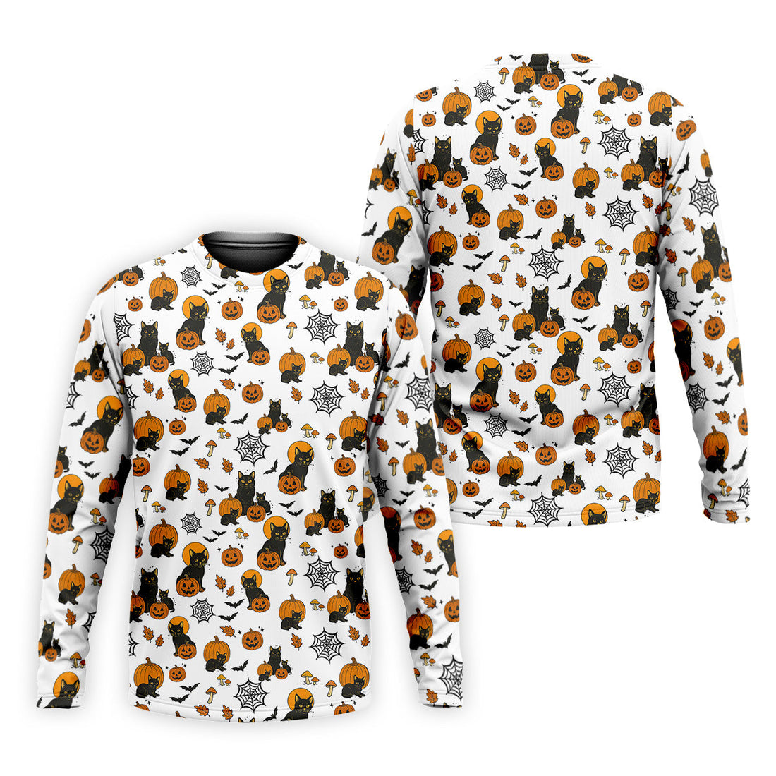 Halloween Cat Pumpkin Men Polo, Fun Golf Shirts For Men, Cool Golf Gifts, Golfing Apparel