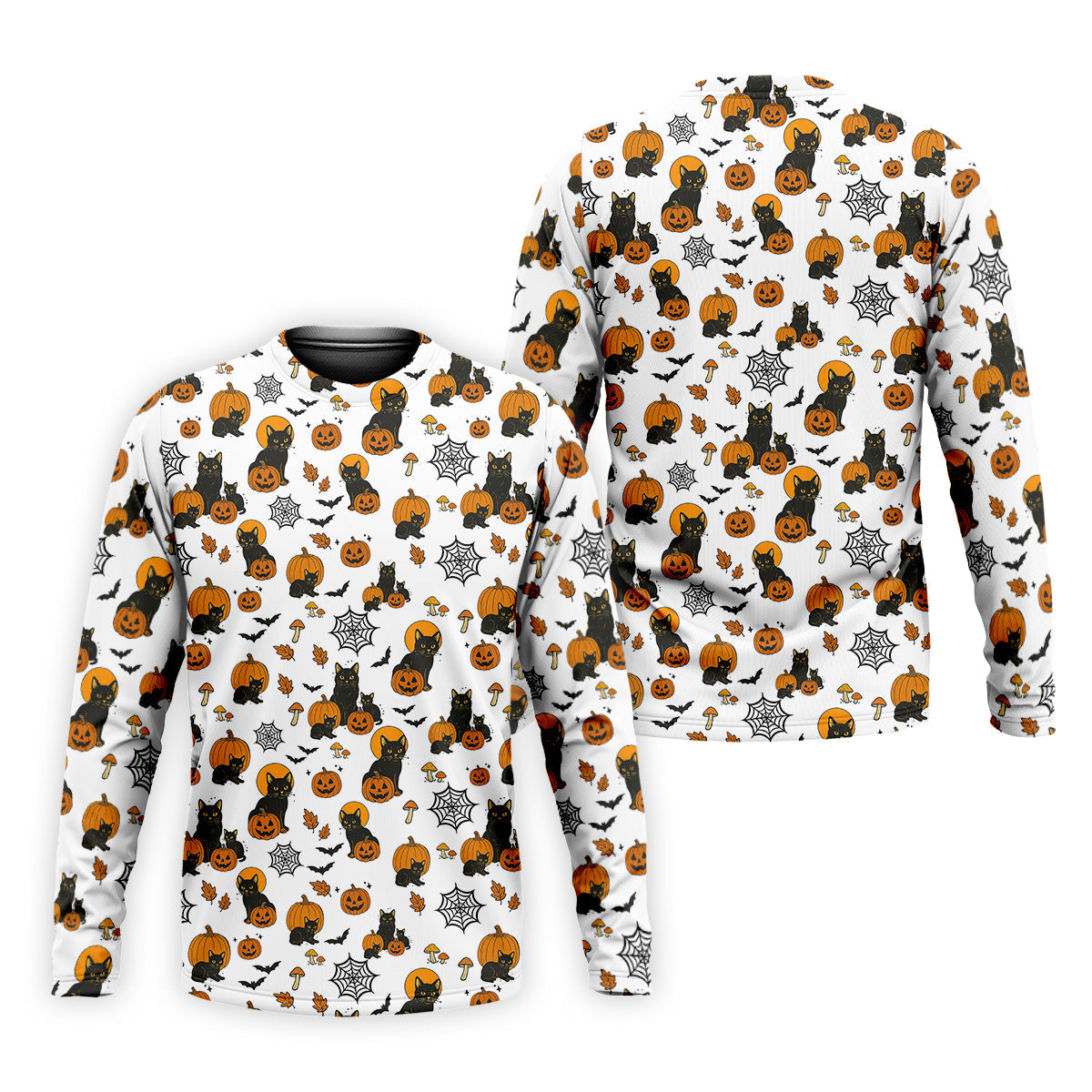 Halloween Cat Pumpkin Men Polo, Fun Golf Shirts For Men, Cool Golf Gifts, Golfing Apparel