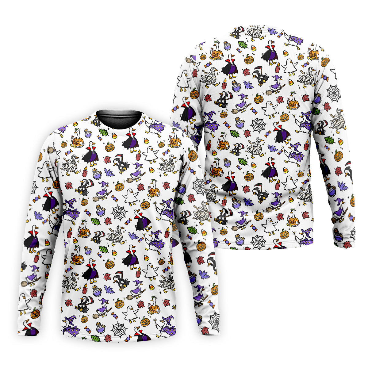 Goose Halloween Golf Shirt, Patterned Golf Polos, Mens Funny Golf Shirts, Long Sleeve Golf Shirts, Men Golf Polo