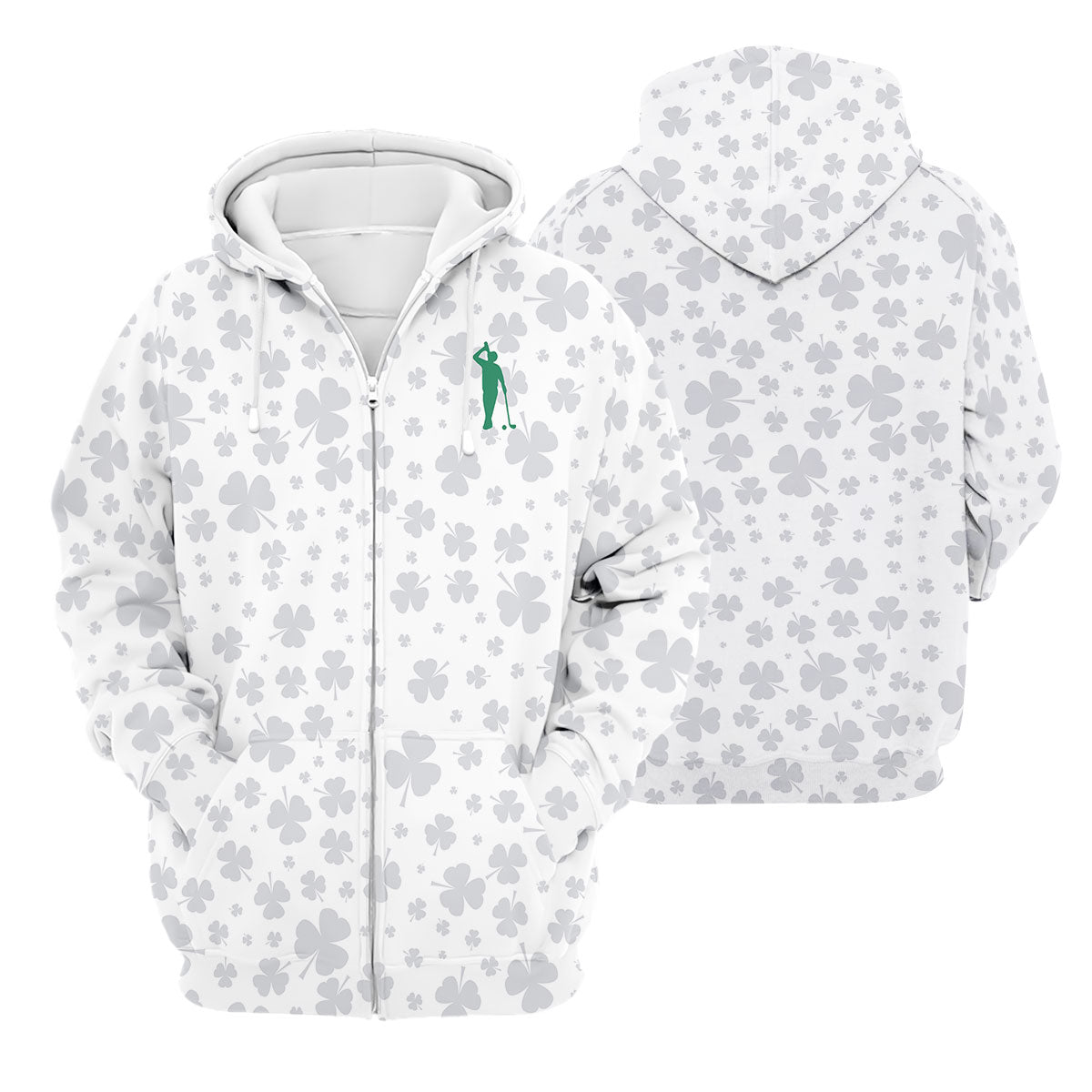 Shamrock Golf Polo Shirt, Mens Golf Shirt, Gift For Golfer