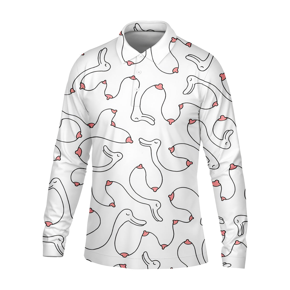 Funny Boob Goose Golf Polos For Men, Fun Golf Shirt, Best Golf Gift For Dad