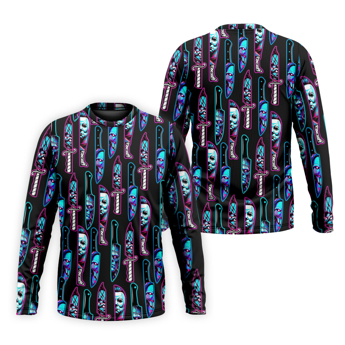 Funny Horror Character Men's Polo Shirt, Horror Movie Shirt, Halloween Golf Shirt, Scary Halloween Shirts, Men Golf Gifts