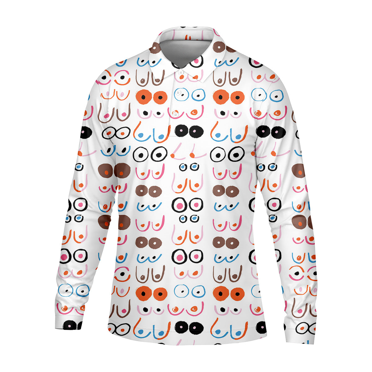 Funny Boob Men Golf Polo Shirt, Fun Golf Polos, Humorous Golf Shirts, Dad Golf Gift, Best Dad Ever